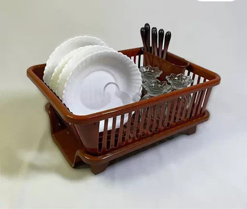 Kitchen Dish Rack | Plates and Utensil Dryer and Organizer |Dish Drainer and Drying Rack for Kitchen (random color)